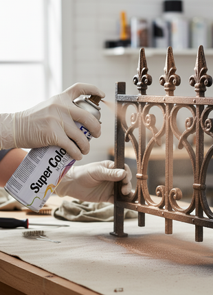 Tekbond spray bronce metálico 400ml – aplicación directa – aerosol secado rápido – pintura decorativa multiusos

