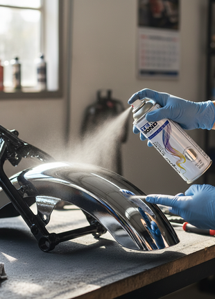 Tekbond spray cromado 400ml – aplicación directa efecto espejo – aerosol secado rápido – acabado cromo para metal y automotriz

