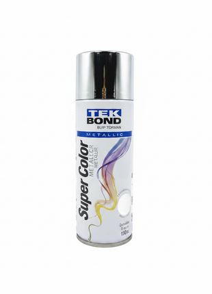 Tekbond spray cromado 400ml – pintura aerosol efecto cromo espejo – acabado metálico brillante – ideal para metal y plástico

