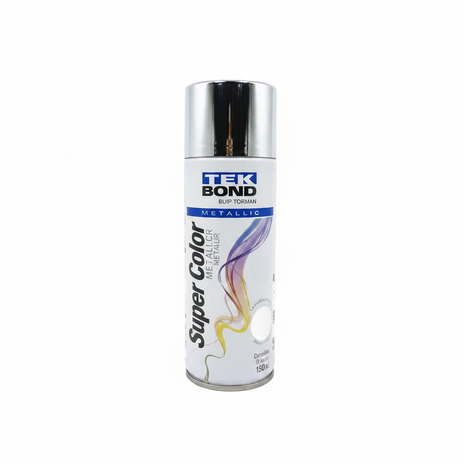 Tekbond spray cromado 400ml – pintura aerosol efecto cromo espejo – acabado metálico brillante – ideal para metal y plástico

