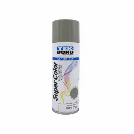 Tekbond spray grafito 400ml – pintura aerosol acabado grafito – cobertura uniforme – ideal para metal, madera y superficies industriales

