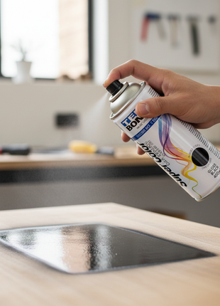 Tekbond spray negro brillante 400ml – aplicación directa – aerosol secado rápido – pintura multiusos interiores y exteriores

