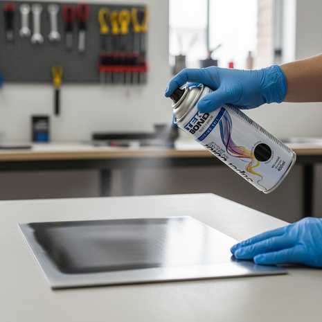 Tekbond spray negro metálico 400ml – aplicación directa sobre metal – aerosol secado rápido – pintura multiusos

