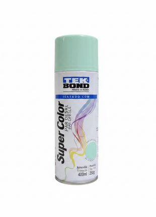 Tekbond spray verde menta 400ml – pintura aerosol acabado mate pastel – cobertura uniforme – ideal para madera, metal y decoración del hogar

