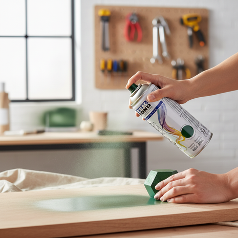 Tekbond spray verde metálico 400ml – aplicación directa – aerosol secado rápido – pintura metálica multiusos

