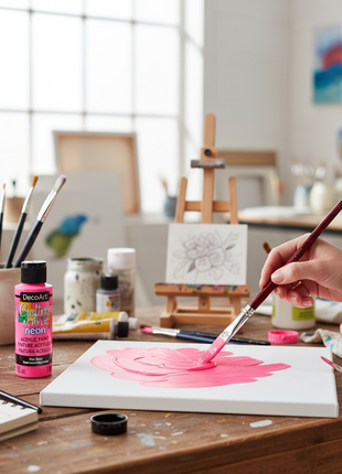Pintura Neon DecoArt en uso