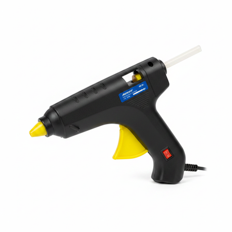 Pistola de silicona grande Artesco 40W – switch de control – incluye 2 barras – manualidades y bricolaje
