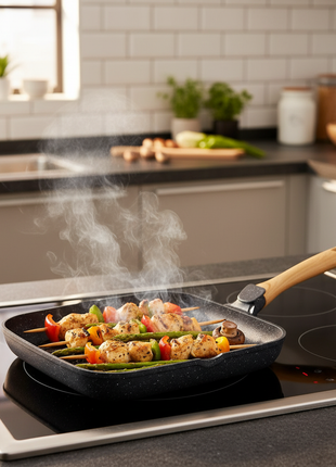 Plancha Marbel en uso - cocina lifestyle