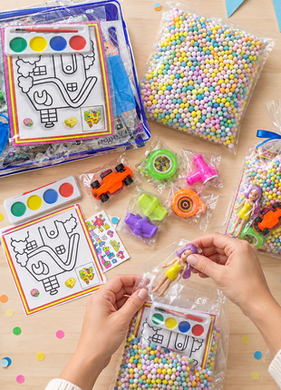 Preparación de bolsitas de sorpresa con el set