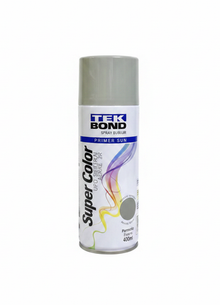 Tekbond primer gris spray 400ml – imprimante aerosol base gris – preparación de superficies – ideal para metal, madera y plástico

