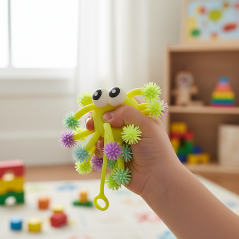 Pulpo puffer sensorial antiestrés niños tentáculos pastel goma suave fidget juguete
