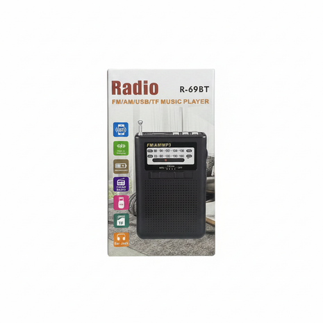 Radio R-69BT fondo blanco