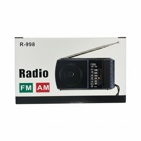 Radio R-998 fondo blanco