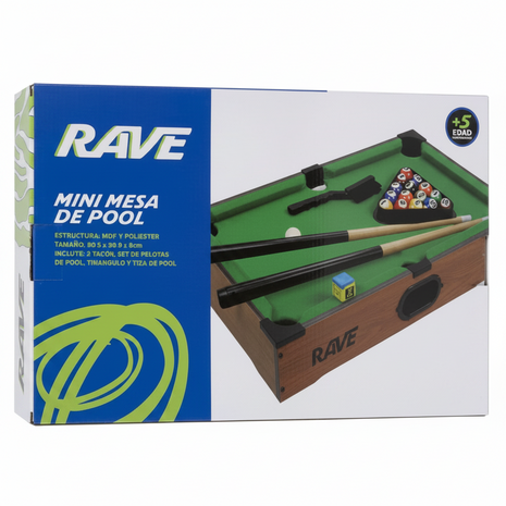 MINI MESA DE BILLAR RAVE