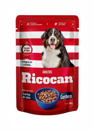 Ricocan Adultos Trocitos en Salsa Cordero