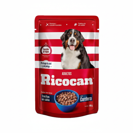 Ricocan Adultos Trocitos en Salsa Cordero