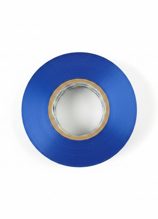 Rollo de cinta azul vista superior