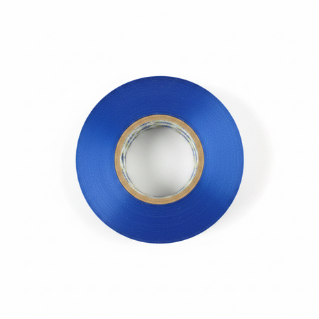 Rollo de cinta azul vista superior
