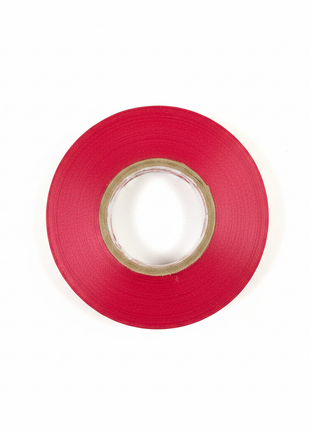 Rollo de cinta roja - fondo blanco