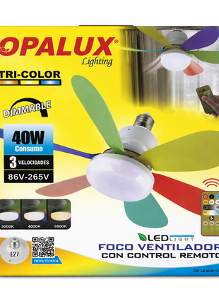 FOCO VENTILADOR A CONTROL REMOTO