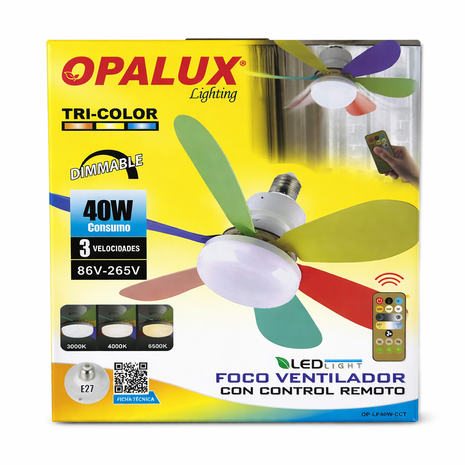 FOCO VENTILADOR A CONTROL REMOTO