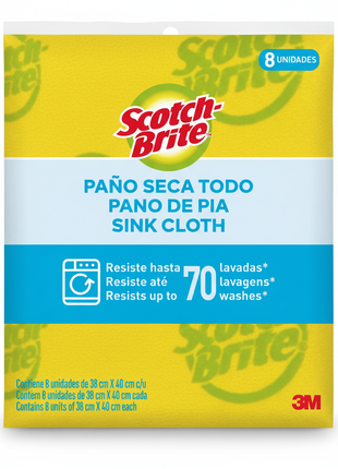 Scotch-Brite Paño Seca Todo 8 unidades