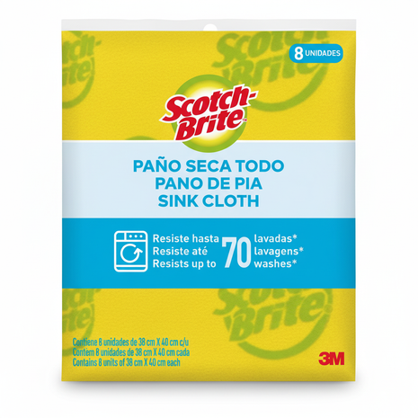 Scotch-Brite Paño Seca Todo 8 unidades