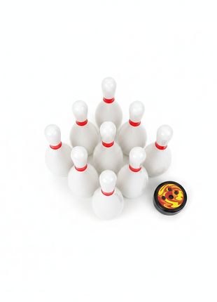 Set bowling Yashow – flat lay 10 pines y slide – juego completo para 2 jugadores – superficie lisa