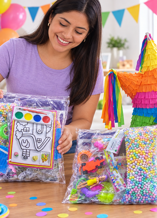 Set de piñata durante la preparación de una fiesta