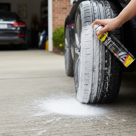 Simoniz Llantas Espuma en situación de uso