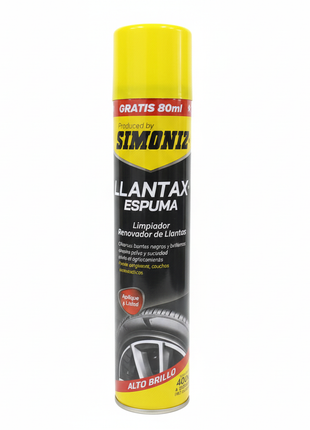 Simoniz Llantax Espuma fondo blanco