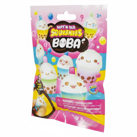 Soft'N Slo Squishies Boba – Ángulo 3/4 fondo blanco