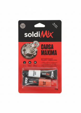 SoldiMix Fuerza Máxima – adhesivo epóxico bicomponente en blíster – máxima resistencia para uniones estructurales y reparaciones exigentes

