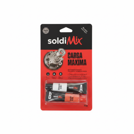 SoldiMix Fuerza Máxima – adhesivo epóxico bicomponente en blíster – máxima resistencia para uniones estructurales y reparaciones exigentes

