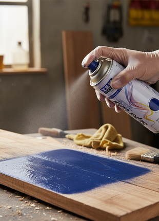 Tek Bond Super Color azul oscuro – aplicación en madera con aerosol – pintura de secado rápido – cobertura profesional

