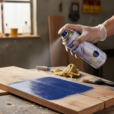 Tek Bond Super Color azul oscuro – aplicación en madera con aerosol – pintura de secado rápido – cobertura profesional

