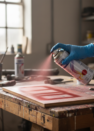 Tek Bond Super Color rojo metálico – aplicación en metal y madera con aerosol – pintura de secado rápido – acabado brillante

