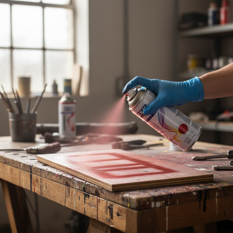 Tek Bond Super Color rojo metálico – aplicación en metal y madera con aerosol – pintura de secado rápido – acabado brillante

