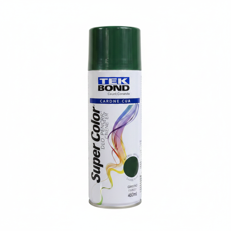 Tek Bond Super Color verde oscuro – pintura en aerosol multiusos – acabado uniforme interior y exterior – Envíos express

