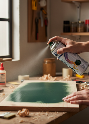 Tek Bond Super Color verde oscuro – aplicación en madera con aerosol – pintura de secado rápido – cobertura profesional

