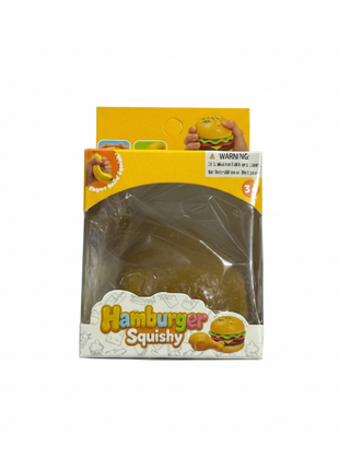 Squishy hamburguesa marrón fondo blanco