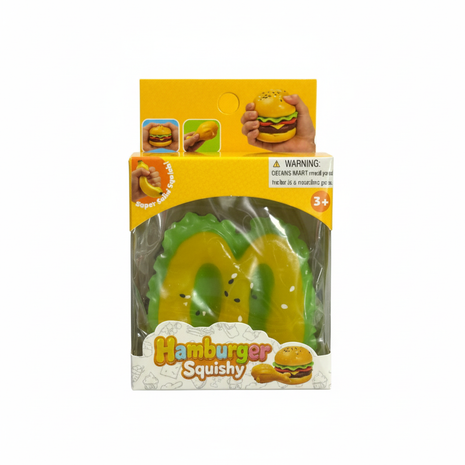 Squishy hamburguesa verde fondo blanco