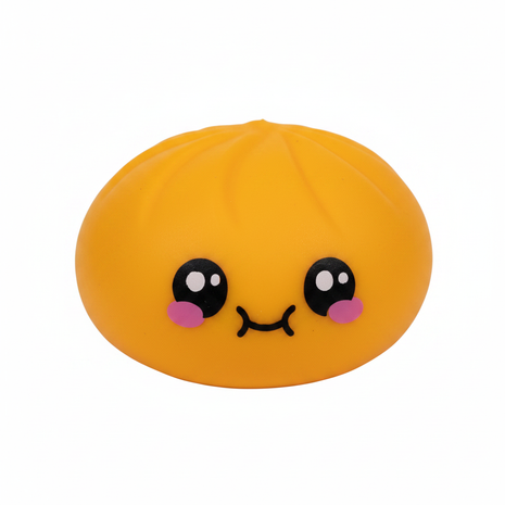 Squishy Naranja — frontal fondo blanco