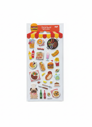 Sticker Collection comida flat lay