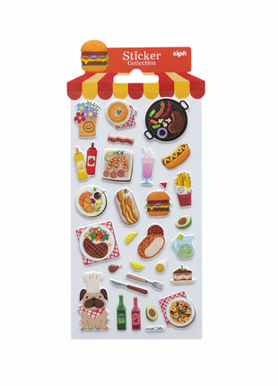 Sticker Collection comida fondo blanco