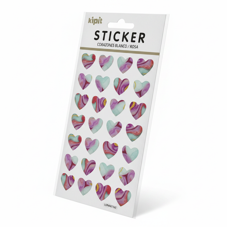Sticker Corazones ángulo 3/4