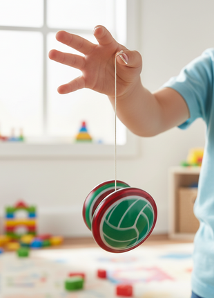 Niño haciendo trucos con Super Yoyo de plástico – juguete de habilidad para principiantes y avanzados


