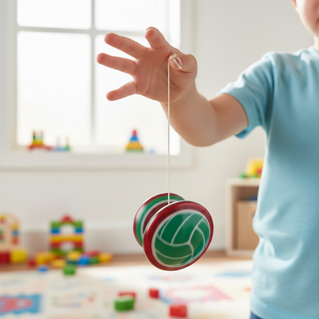 Niño haciendo trucos con Super Yoyo de plástico – juguete de habilidad para principiantes y avanzados

