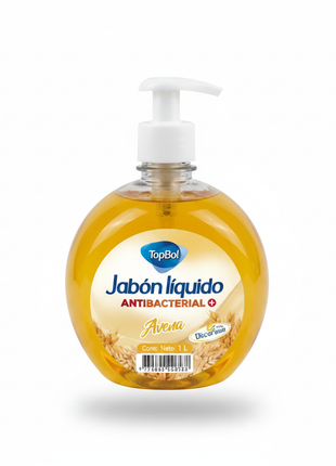 Tópico jabón líquido antibacterial avena 1L – dispensador dorado gran formato – hidratación y protección