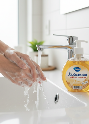 Tópico jabón líquido avena 1L – lavado de manos con espuma cremosa – antibacterial – piel suave e hidratada

